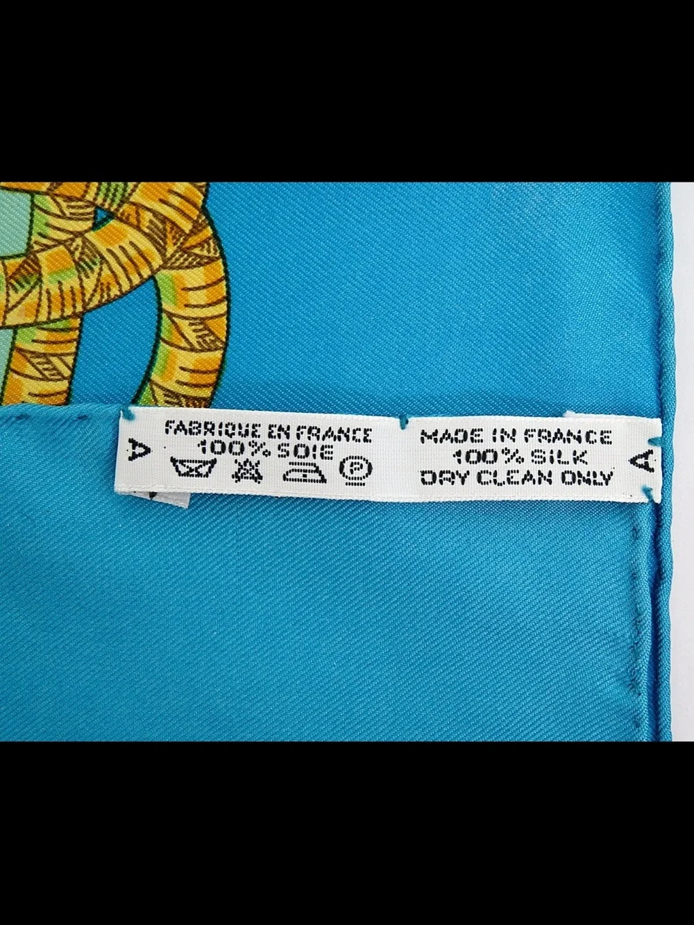 Hermes Turquoise Blue Marine Life Silk Scarf with Multicolor Fish